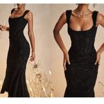 House Of CB  'Cesca' Black Floral Maxi Dress‎ NWOT size S Photo 2