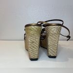 Donald J. Pliner Women’s Shaba Bronze Straps Platform Wedge Sandals Size 7.5 Gold Photo 6