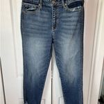 Kancan Women's Mid Rise Super Skinny Distressed Jeans Blue Size 9/28 Photo 0