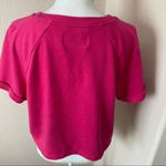 Calvin Klein Jeans White logo cropped sweatshirt womens size Lg Photo 4