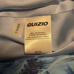 Danielle Guizio  Chiffon Slit Mini Skirt in Ambrosia Print Angel Blue Photo 6