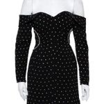 Self Portrait $746 NWOT Self-Portrait Black Diamante Off-Shoulder Mini Dress Size 4 Photo 2