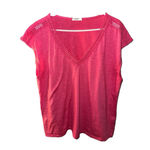 Zeagoo Women’s Summer Casual Vneck Cap Sleeve Guipure Lace Shirt Blouse Photo 2