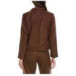 THE GREAT. Western Blazer Size 0 Hickory Brown NEW Pearl Snap Rodeo Jacket Photo 5