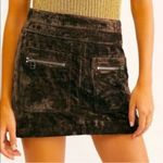 Free People  velvet Brown Mini Skirt Photo 1