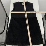 Dylan  Black Faux Suede Sherpa Trim Long Vest Women's Photo 4