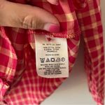 Holding Horses Anthropologie  Gingham Quadrado Button Down Shirt Red White Size 2 Photo 3