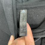 Adidas  Woman's Sz L Black Hoodie Sweatshirt with Embroidery‎ and Roses Photo 4