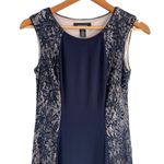 R & M Richards Navy Sequin and Lace Sleeveless Formal Evening Gown Maxi Dress, 4P Photo 1