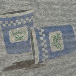 Aerie Rib-Knit Cropped T-Shirt Baby Tee Size Medium Coffe Print Photo 8