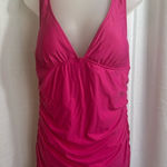 J.Crew NWT ‎ Ruched Femme One Piece Swim Dress Pink 16 Plus Size 0373 Photo 0