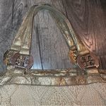Tory Burch Tote Bag Cable Knit METALLIC GOLD TRIM Wool Silk Lining Horse READ! Photo 14