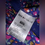 See By Chloe  silk printed boho designer formal contemporary purple fall $500 Photo 8