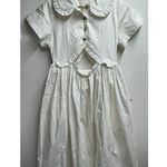 Kika Vargas NWT Mabel Cutout Stretch Cotton Midi White Dress Women's Size Small Photo 3