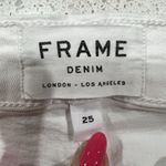 Frame Denim Size 25 Jeans Le Skinny De Jeanne Blanc White Step Raw Hem Low Rise Photo 3