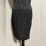 None EUC Vintage Silver and Black Floral Vest Sheath Dress size 7-8 Photo 5