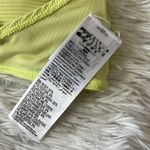 Billabong  Knotted textured Bandeau Bikini Top in Yellow/Neon green size XL Photo 9