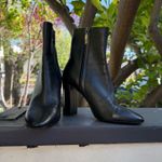 YSL Saint Laurent Black Heeled Boots Sleek Design Size 37 Photo 0