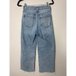 Old Navy Women's Wide Leg Extra High Rise Light Wash Denim Raw Edge Hem Jeans 2 Photo 2