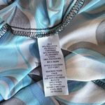 Vintage Y2K Dressbarn blue white black retro floral paisley halter mini dress Size 6 Photo 7