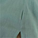 ZARA Women’s Green V-Neck Embellished Cotton Long Sleeves Blouse SZ M #1163 Photo 7