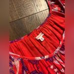 Sundry Nwot red  Floral Puff Sleeve Dress classic cotton spring formal boho $198 Photo 5