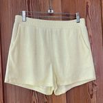 TicToc Women’s Retro Terrycloth Butter Yellow Pull On Shorts ~ Size Medium Photo 1