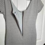 Sabo Skirt Bakari Gray Ribbed Button Front Mini Dress Photo 7