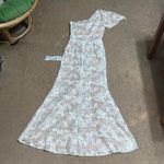 Dress the Population  Genevieve Lace Maxi‎ Gown One Shoulder Bow White Medium Photo 9