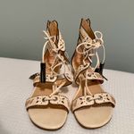 Coach  Gladiator-Style Via Demi Wedge Sandal, Grey and Cream | Size 8 Photo 3
