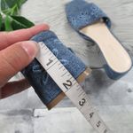 Nine West Denim Blue Lidey Eyelet Slide Block Heel Sandals Women's Size 11 Photo 10