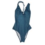 Cupshe  Women's Blue One Piece Swimsuit V-Neck Cross-Back Size S Photo 7
