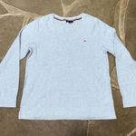 Tommy Hilfiger Y2K Lightweight Waffle Knit 100% Cotton Baby Blue Sweater size L Photo 0