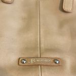 B Makowsky  Beige Leather Shoulder Bag Photo 3