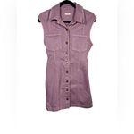 Anthropologie Pilcro Seamed Button Front Denim Mini Dress Size 4 Photo 3