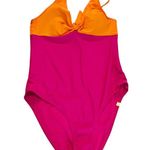 Summersalt One Piece Swimsuit The Jetsetter Hibiscus Tangerine Pink UPF 50+ 4 Photo 9