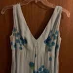 70s blue floral flowy maxi dress fairy Photo 8