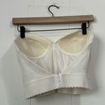 Frederick's of Hollywood Vintage Fredrick’s of Hollywood ILGWU Union Made‎ White Bustier Bra cottage core Photo 3