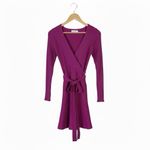 idem Ditto  Ribbed Wrap Dress Womens S Pink Belted Romantic Feminine Photo 1