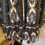 Free People Womens Black Print V-Neck Tunic Mini Dress Boho Spring Size Small Photo 3