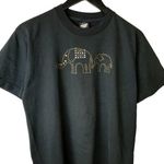 90s Vintage Two Elephant T Shirt USA Animal Rhinestones Studs Graphic Tee Large Photo 0
