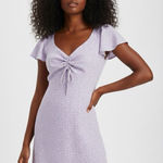 Levi's Levi’s Skylar Floral Mini Dress Size L Pastel Purple Flutter Sleeve Cottagecore Photo 0