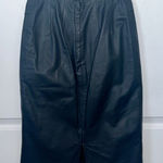 Northside  Fashions Geniune Leather Vintage Black Skirt Size‎ 0 Midi Photo 0