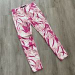joe's jeans Pink Magenta Floral Cropped High Water Skinny 28 28x27 Tropical Photo 0