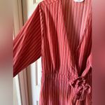 Time & Tru  Coral Striped Wrap Dress Photo 2