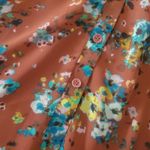 Wet Seal  Rust Floral Orange Dress Size Xs Womens Cute For Fall Criss Cross Back Photo 2