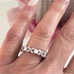 X and O Sterling Silver Moissanite Ring Size 5 Photo 3