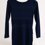 Armani Exchange ‎ Navy Textured Long Sleeve Mini Dress Back Zipper Size S Photo 0
