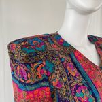 Lady Carol Petites Vintage Paisley Shoulder Pad Skirt Suit Set 14 Red Photo 10