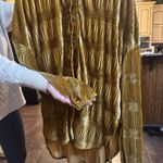Free People Gold Velvet Top Photo 1